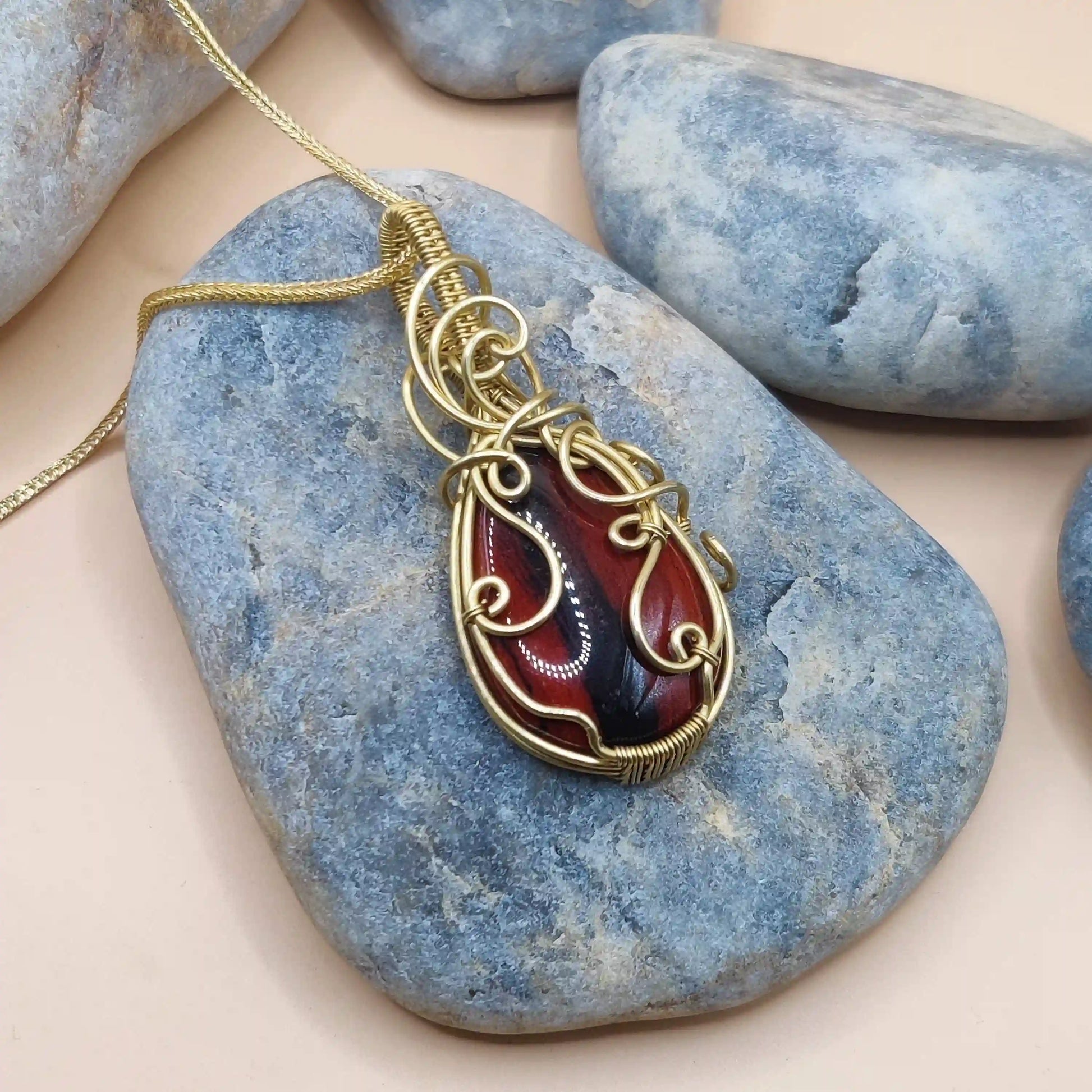 Runi - Jasper Necklace 008 SA1 By Sanguine Aura Handcrafted Jewellery