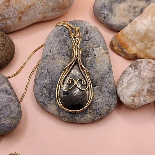 Runi Pyrite Necklace- 001 By Sanguine Aura Handcrafted Jewellery