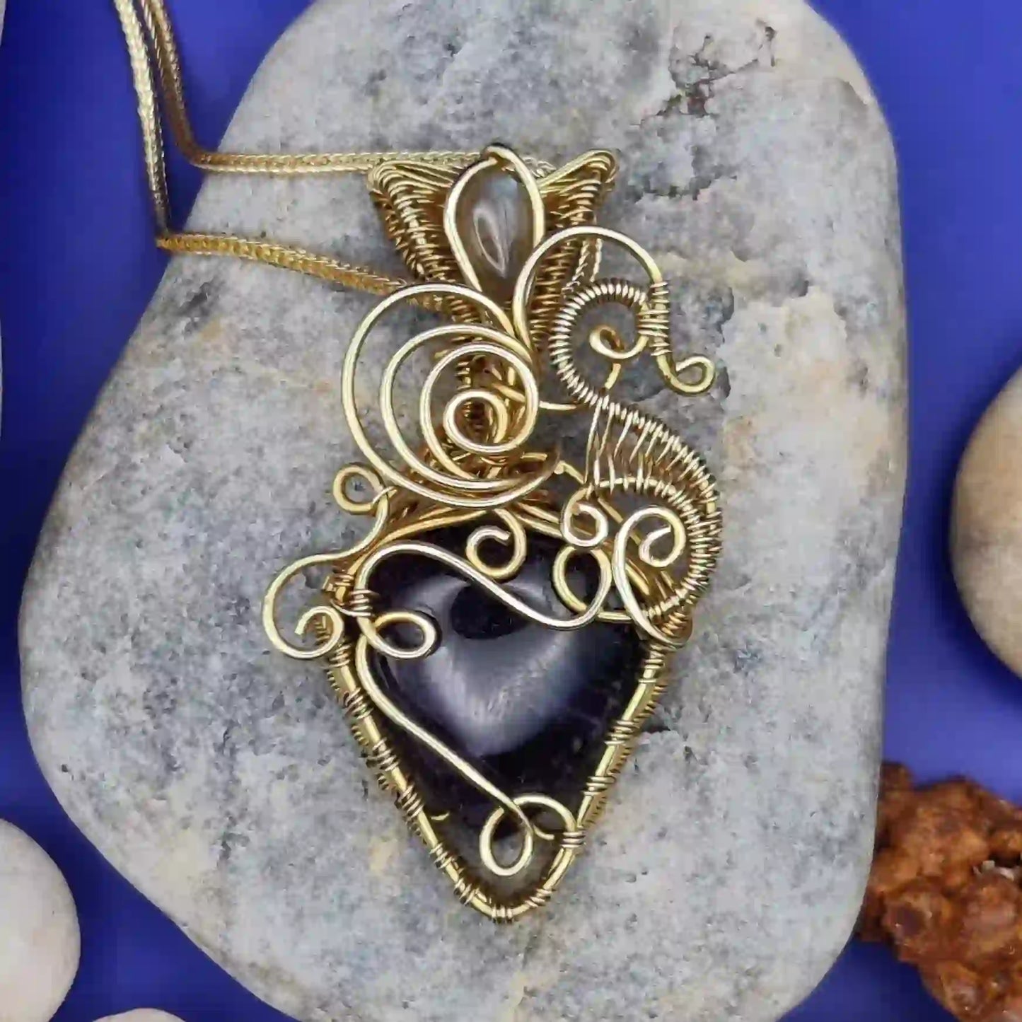 Saanvi- Amethyst And Labradorite Necklace By Sanguine Aura Handcrafted Jewellery
