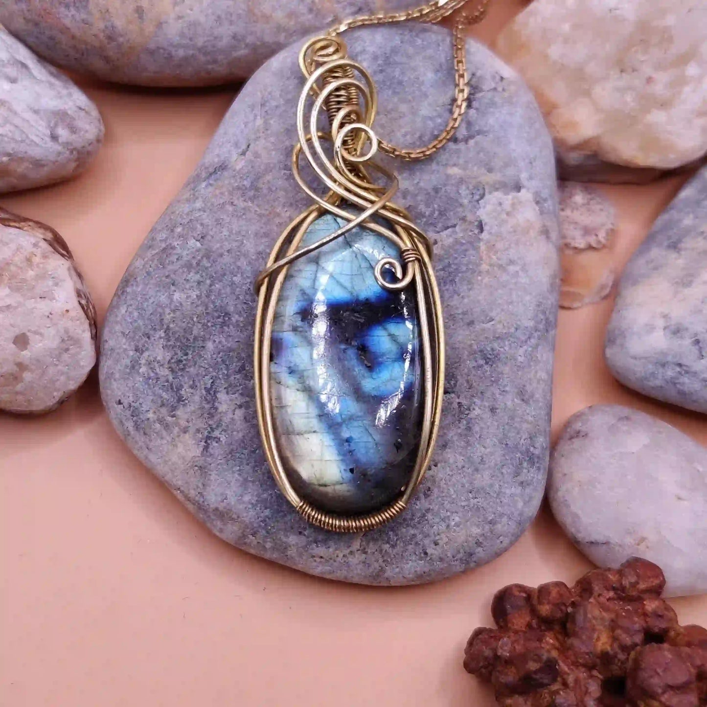 Sahana_-Labradorite_Necklace_001 By Sanguine Aura Handcrafted Jewellery