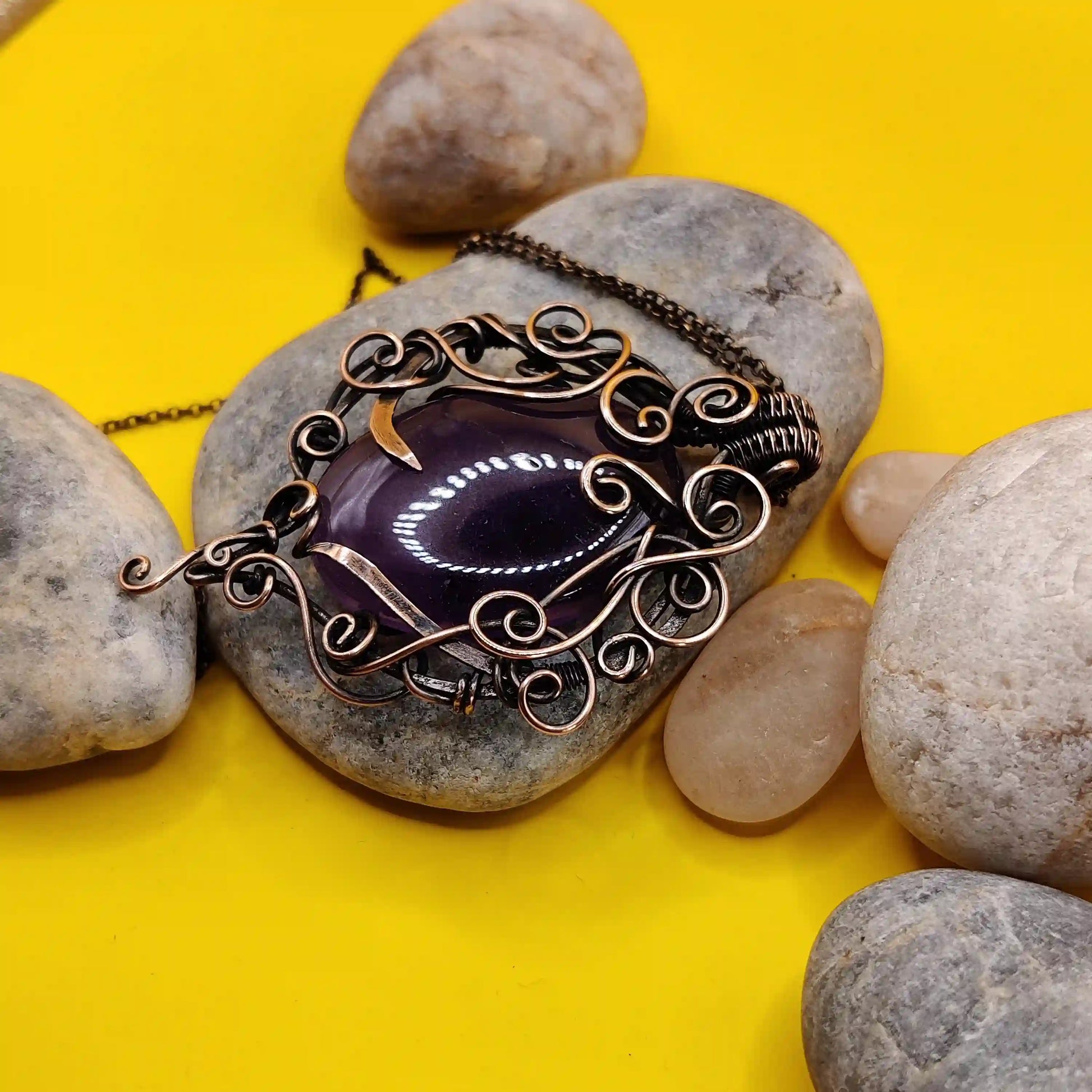 Shanaya Amethyst Necklace By Sanguine Aura Handcrafted Jewellery