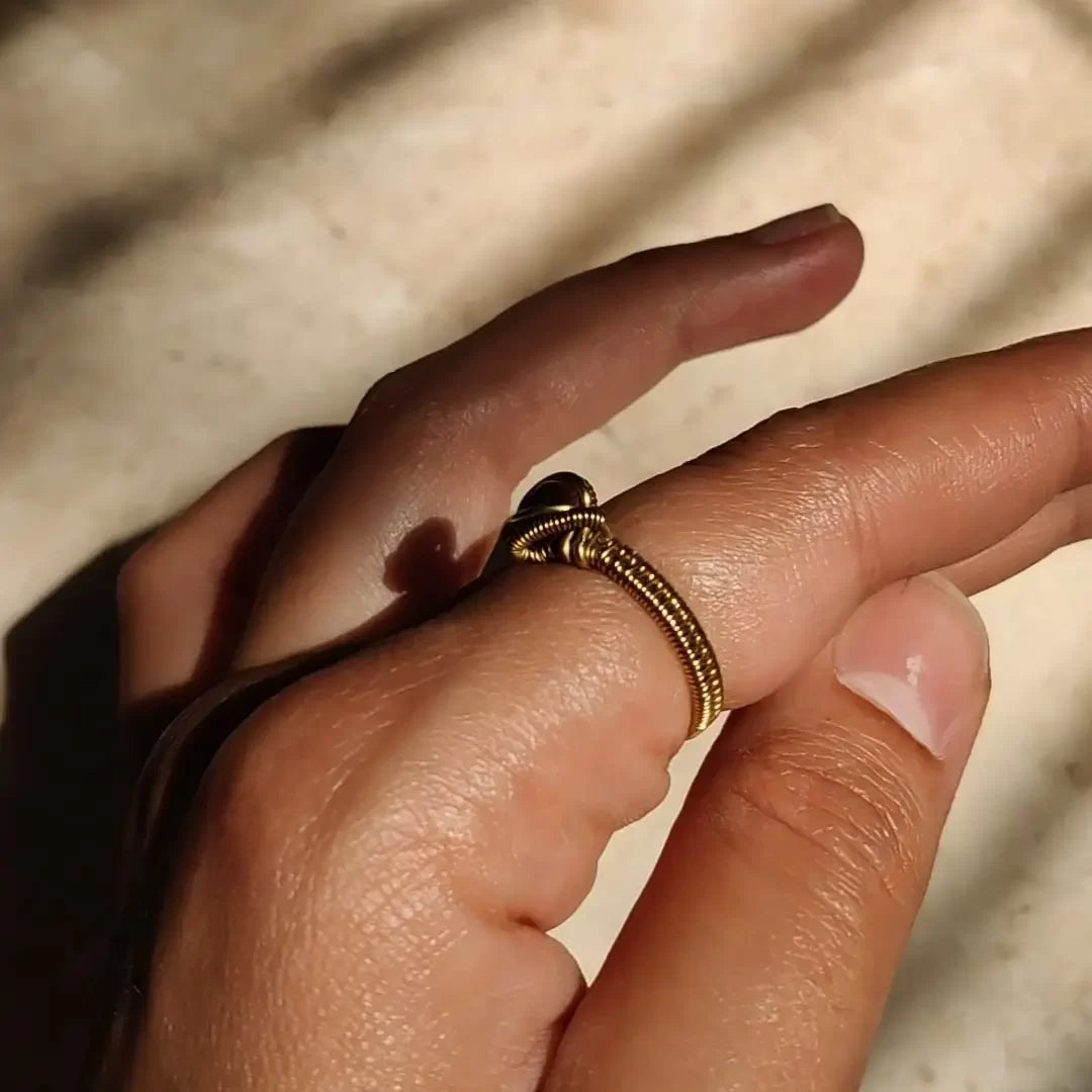 Shaye – Tiger’s Eye Ring SA1 By Sanguine Aura Handcrafted Jewellery