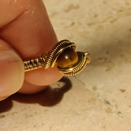 Shaye – Tiger’s Eye Ring SA3 By Sanguine Aura Handcrafted Jewellery
