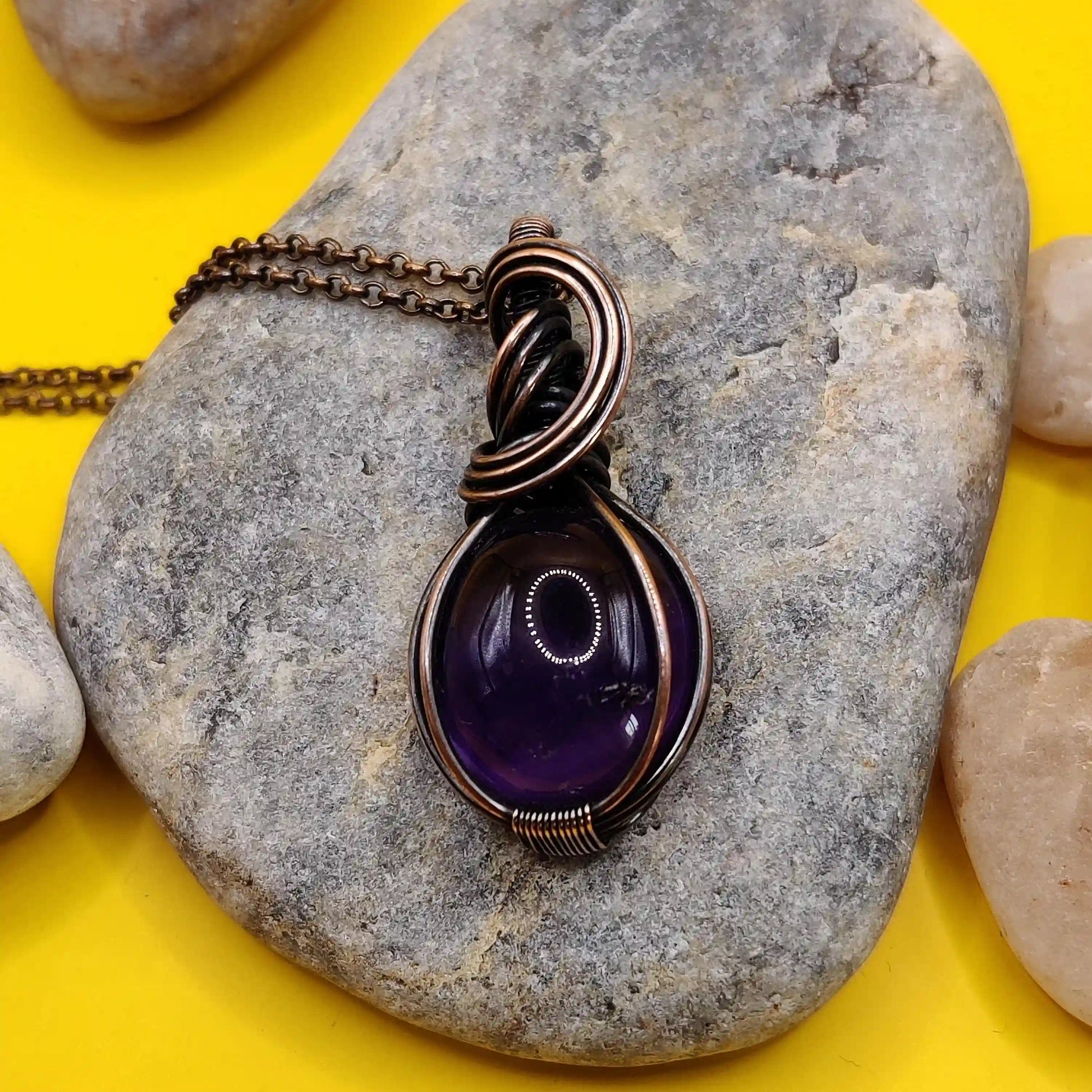 Shrishti- Amethyst Necklace SA1 By Sanguine Aura Handcrafted Jewellery