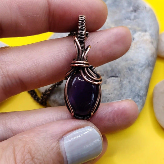 Shrishti- Amethyst Necklace SA3 By Sanguine Aura Handcrafted Jewellery
