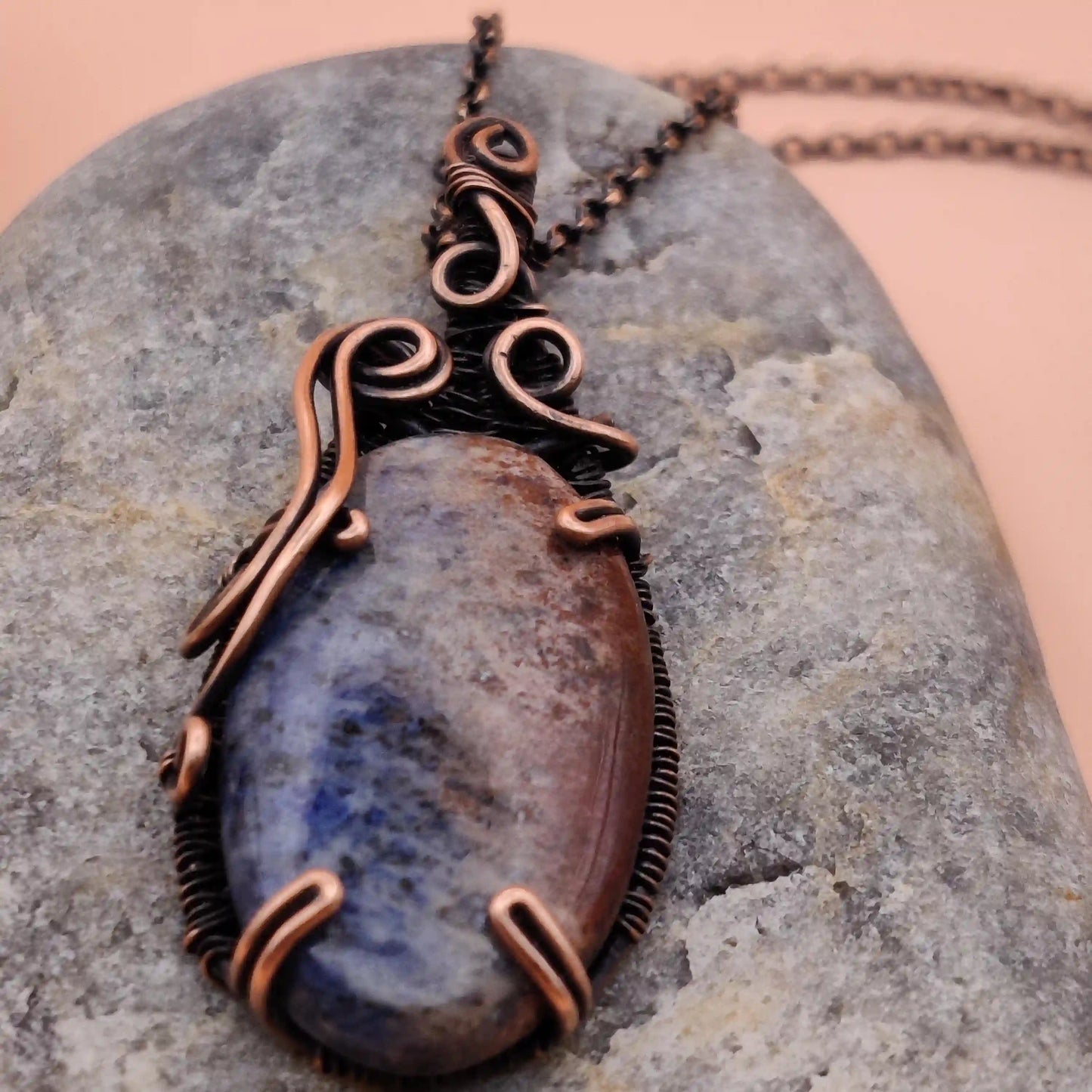 Taara Dumortierite necklace SA1 By Sanguine Aura Handcrafted Jewellery