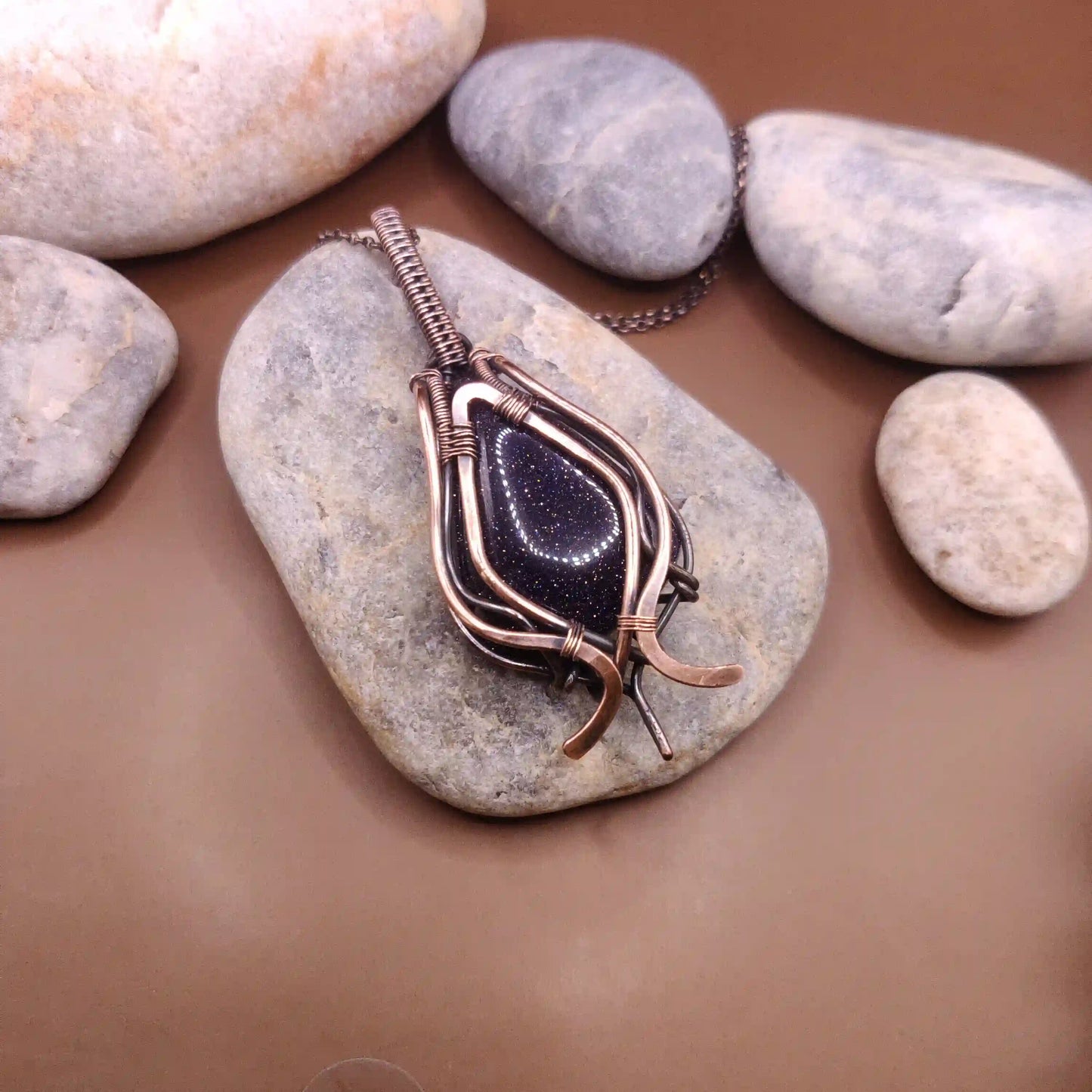 Veena - Sandstone Necklace 001 By Sanguine Aura Handcrafted Jewellery