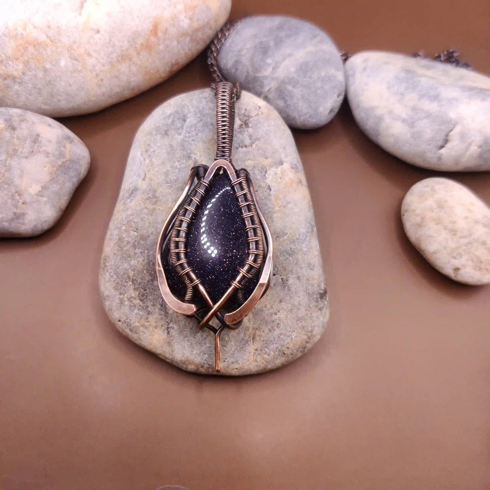 Veena - Sandstone Necklace 002 By Sanguine Aura Handcrafted Jewellery