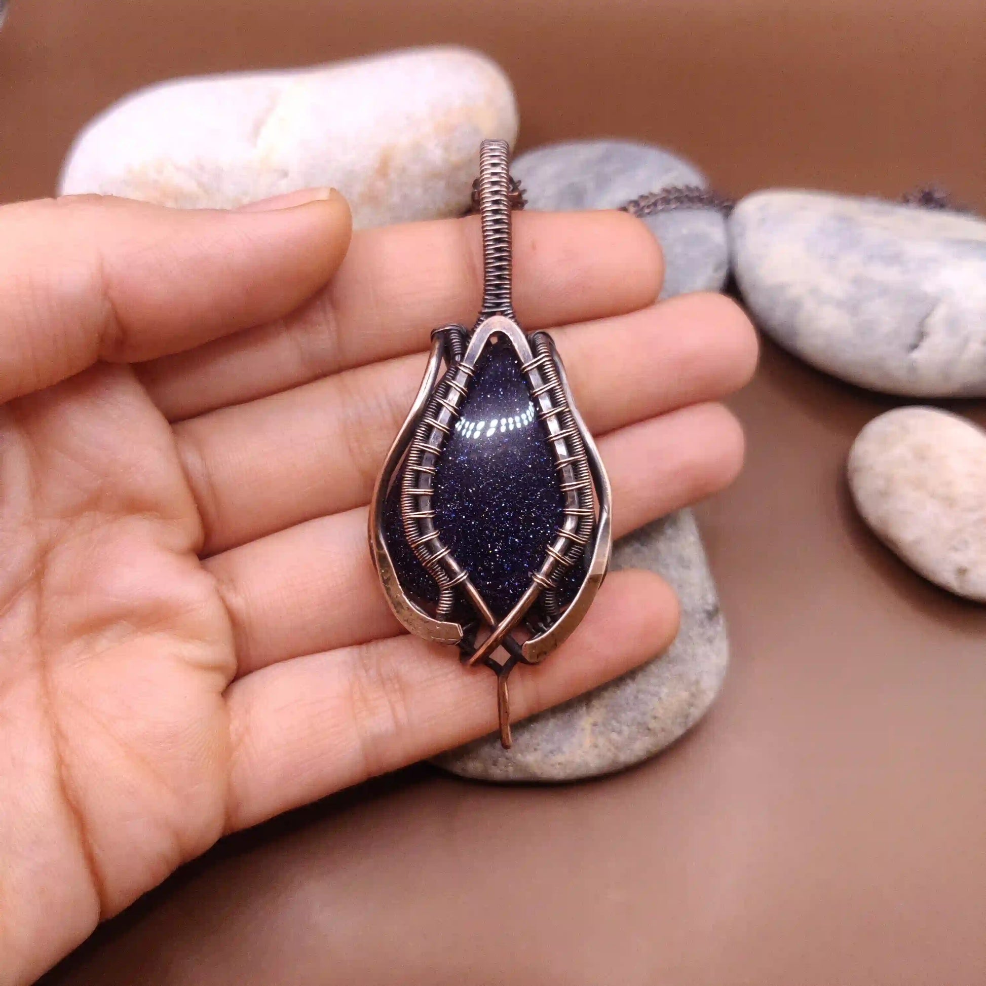 Veena - Sandstone Necklace 002 SA1 By Sanguine Aura Handcrafted Jewellery