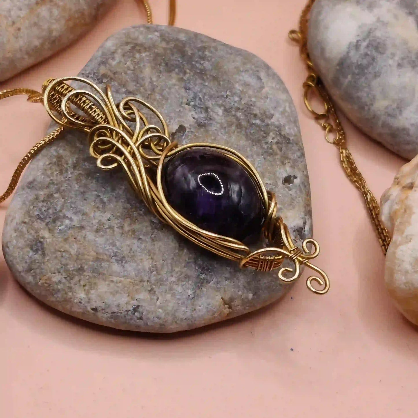 Viti - Amethyst Necklace 003 SA2 By Sanguine Aura Handcrafted Jewellery