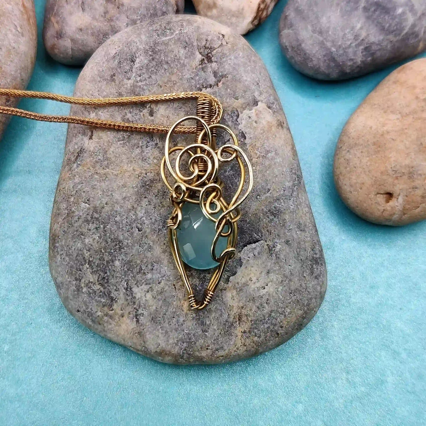 Viti – Chalcedony Necklace – 002 By Sanguine Aura Handcrafted Jewellery