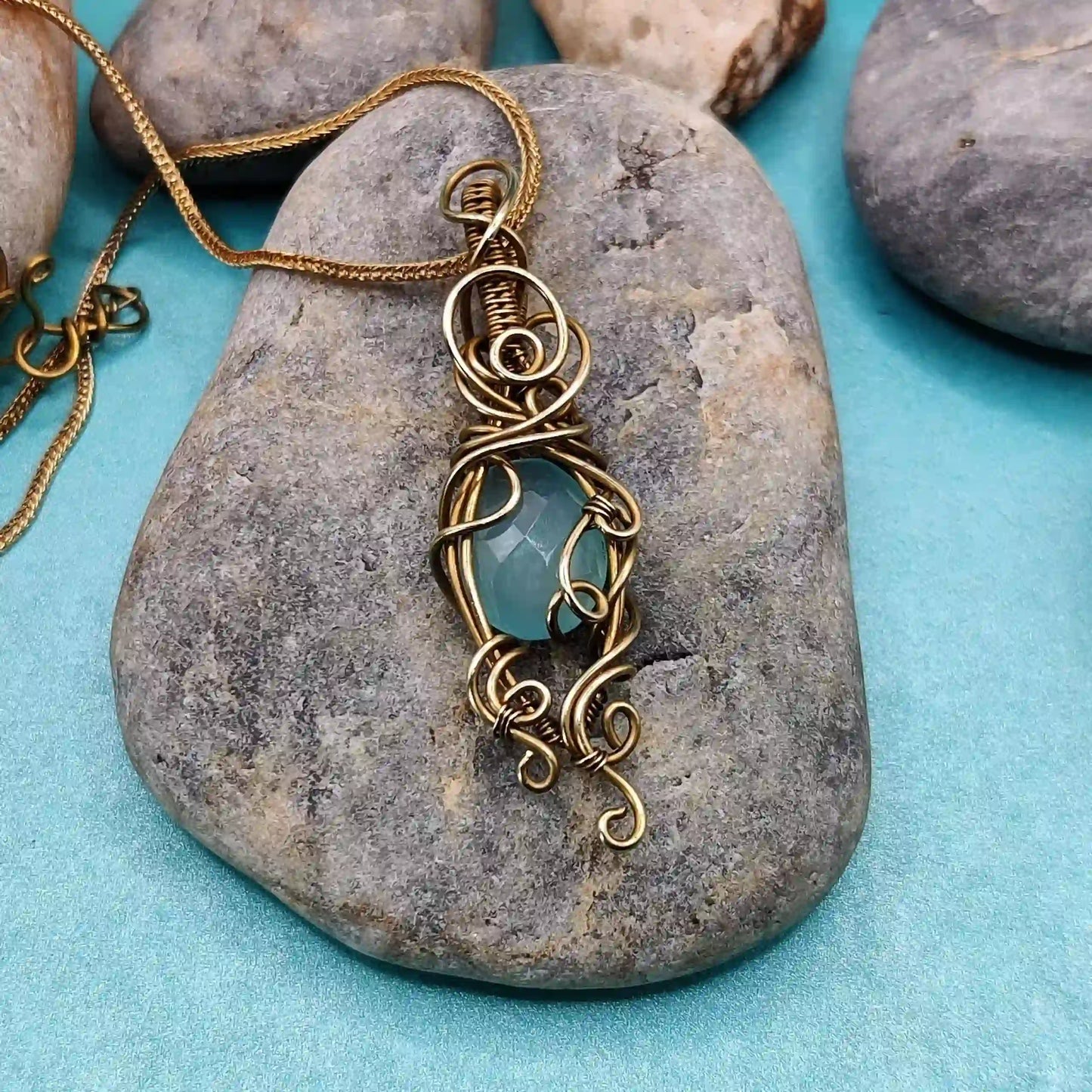 Viti – Chalcedony Necklace – 003 By Sanguine Aura Handcrafted Jewellery