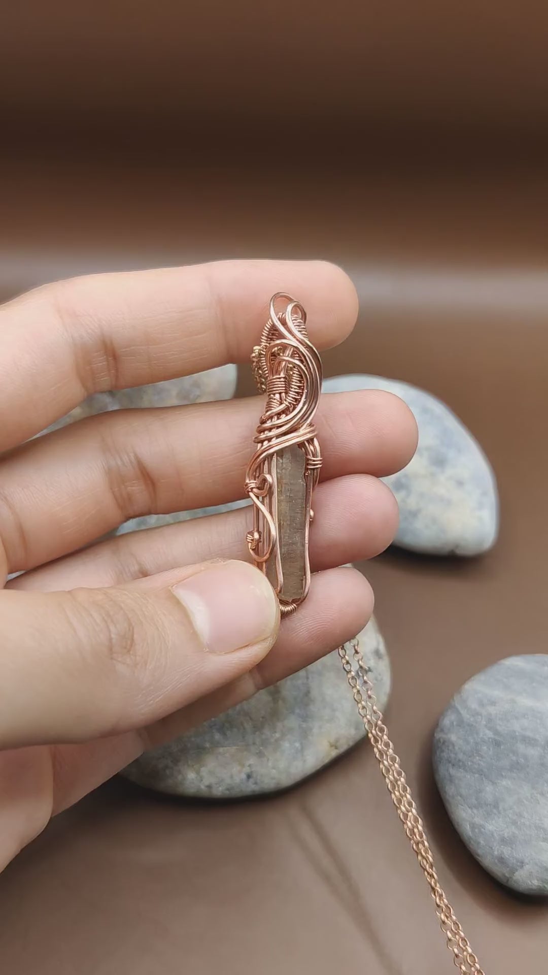 Aadhini - Kundalini Quartz / Citrine Necklace 0010 By Sanguine Aura Handcrafted Jewellery