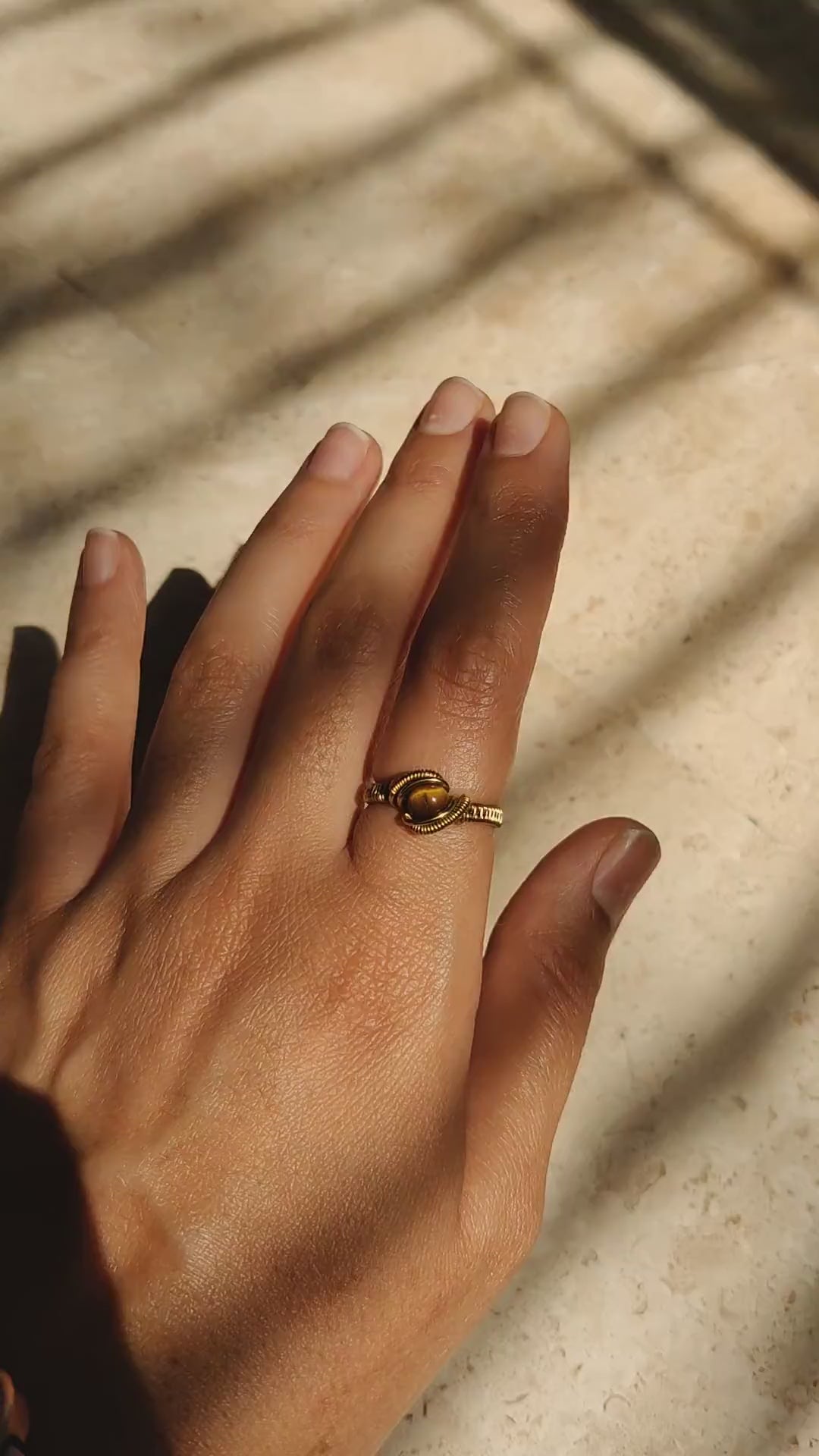 Shaye – Tiger’s Eye Ring By Sanguine Aura Handcrafted Jewellery