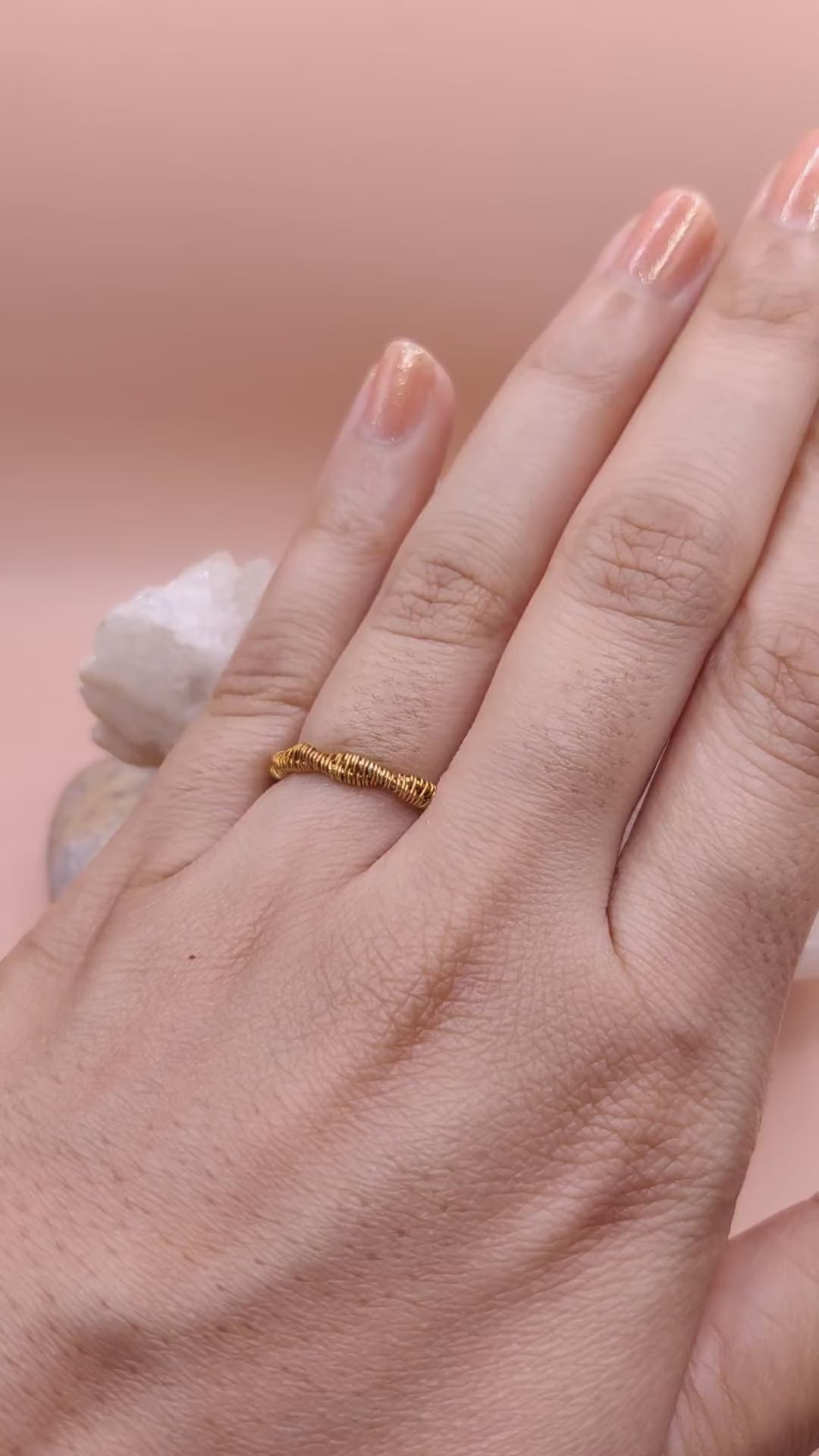 Siya - Brass Ring By Sanguine Aura Handcrafted Jewellery