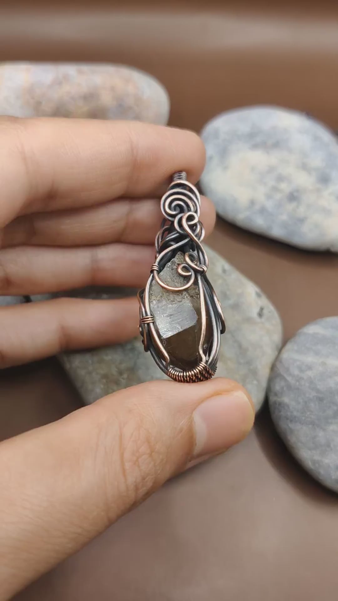 Aadhini - Kundalini Quartz / Citrine Necklace 007 By Sanguine Aura Handcrafted Jewellery
