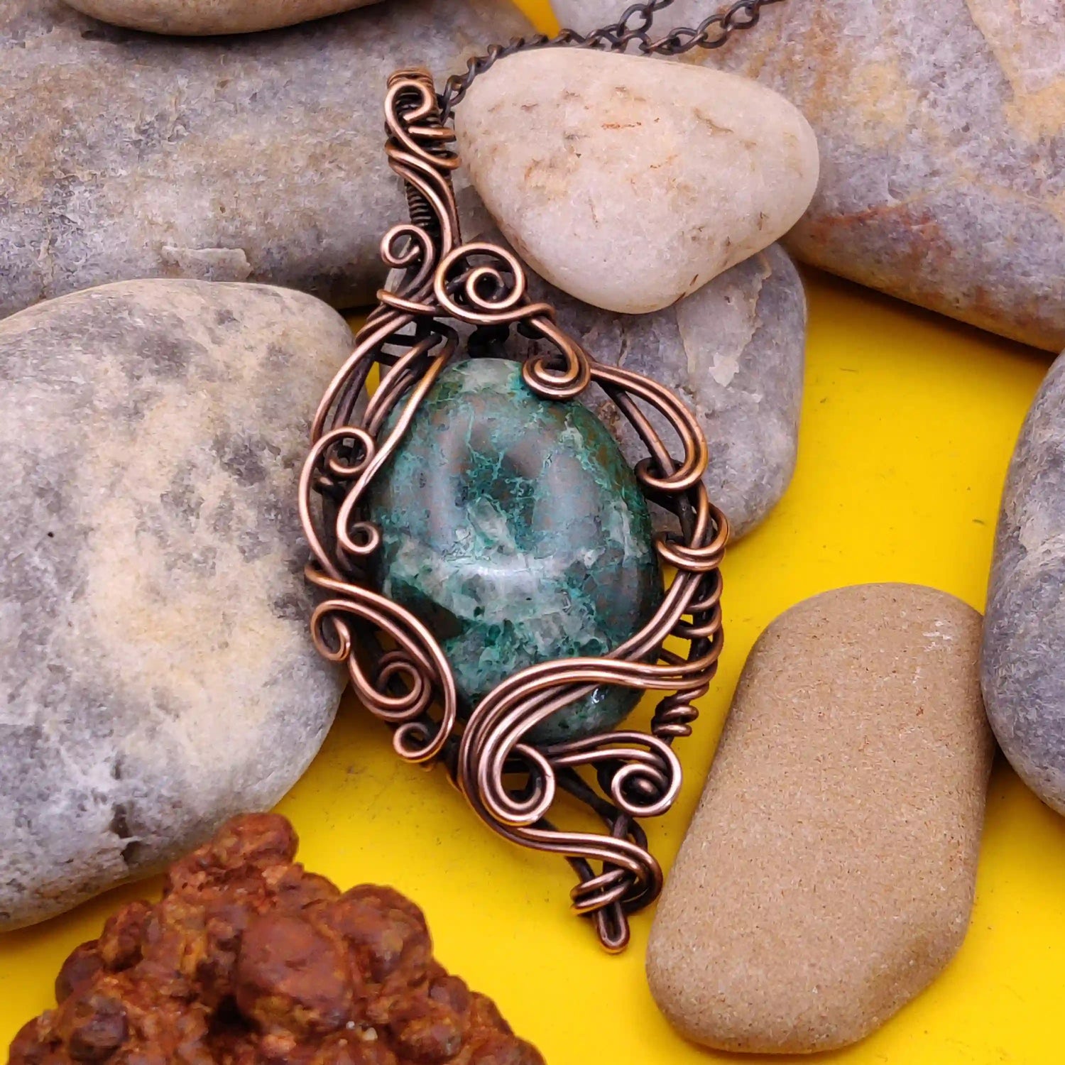 Paloma - Chrysocolla Necklace Designed By Sanguine Aura Handcrafted Jewellery