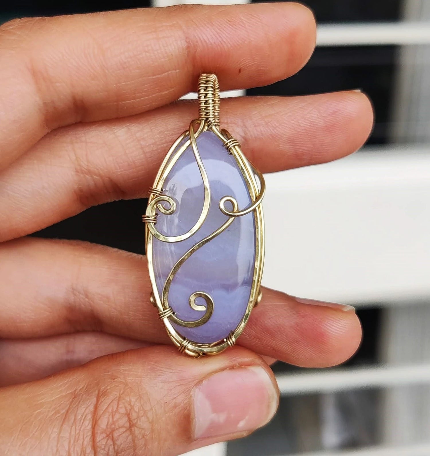 Natural Blue Lace Agate Jewellery at Sanguine Aura Handcrafted Jewellery