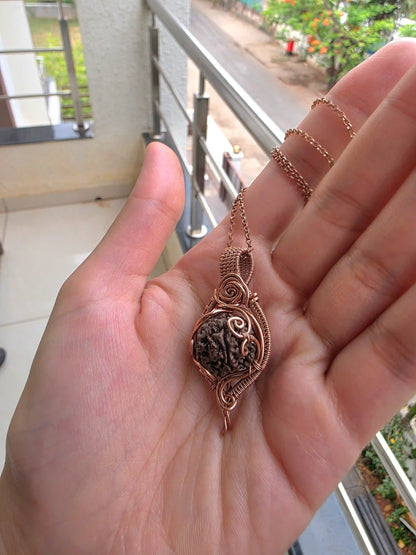 Anagha - Panchamukhi Nepali Rudraksha Copper Necklace