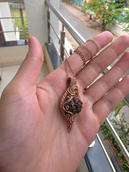 Anagha - Panchamukhi Nepali Rudraksha Copper Necklace