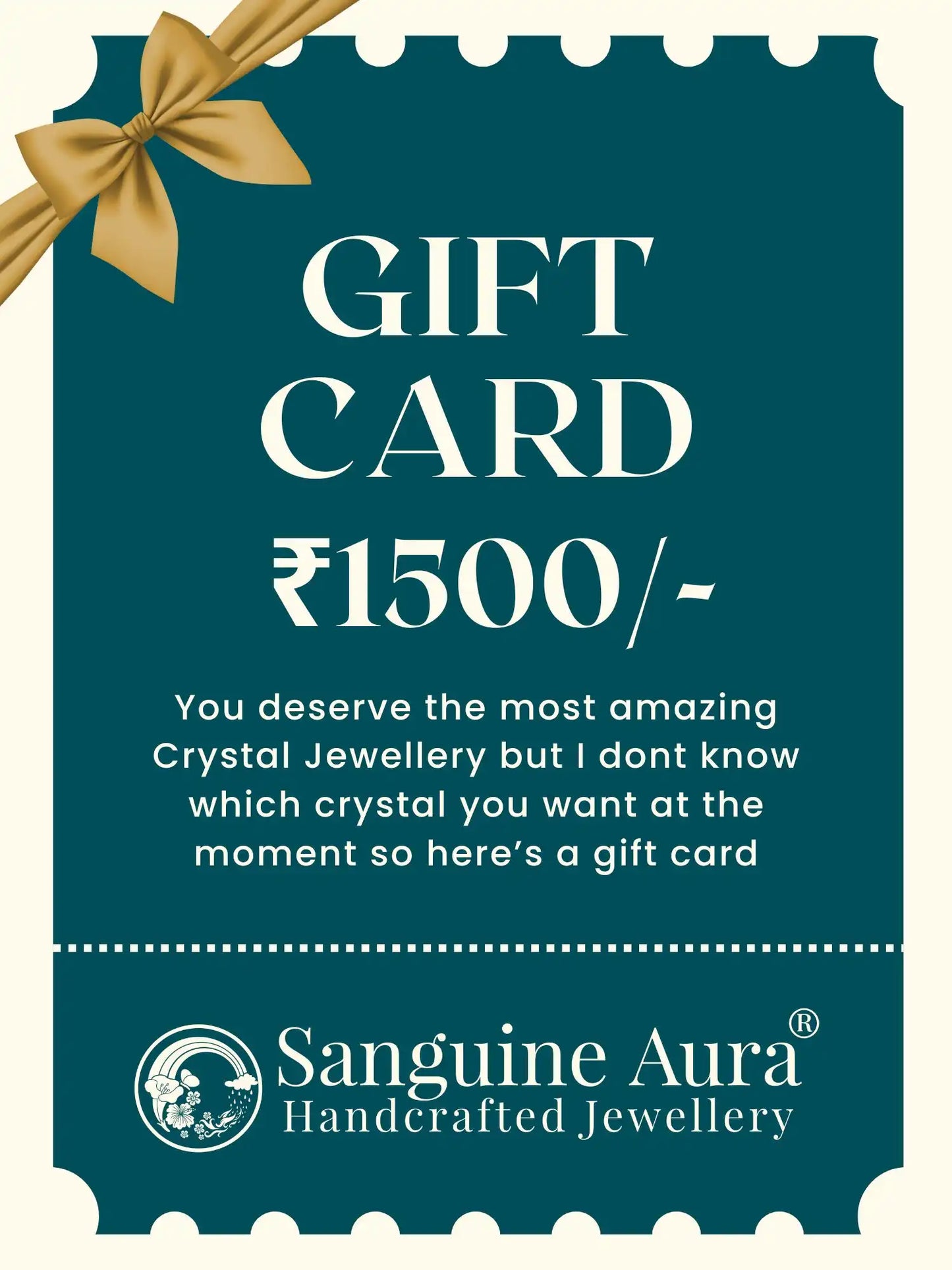 Sanguine Aura Handcrafted Jewellery Gift Card