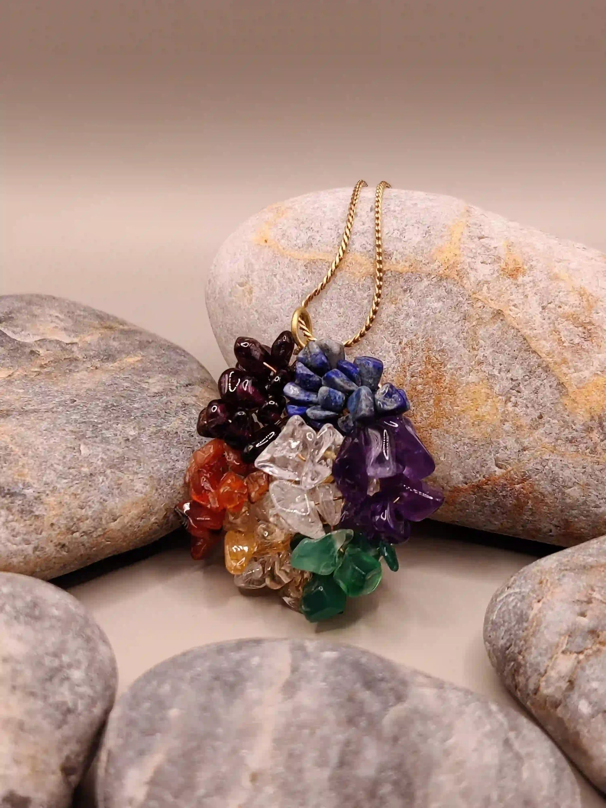 7_Chakra_Necklace By Sanguine Aura Handcrafted Jewellery