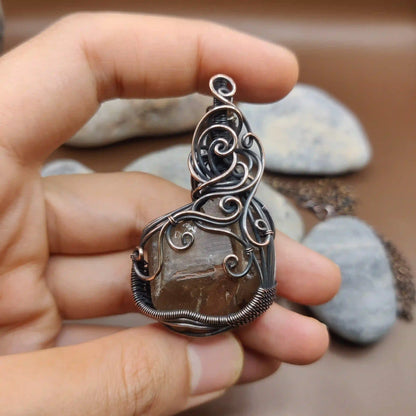 Aadhini - Kundalini Quartz - Citrine Necklace 001 SA1 By Sanguine Aura Handcrafted Jewellery