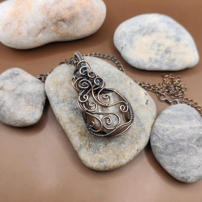 Aadhini - Kundlini Quartz - Citrine Necklace 001 SA3 By Sanguine Aura Handcrafted Jewellery
