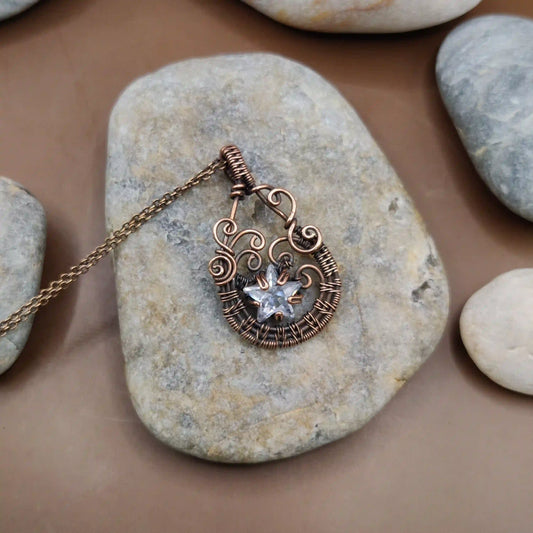 Akul - Cubic Zirconia Necklace SA1 By Sanguine Aura Handcrafted Jewellery