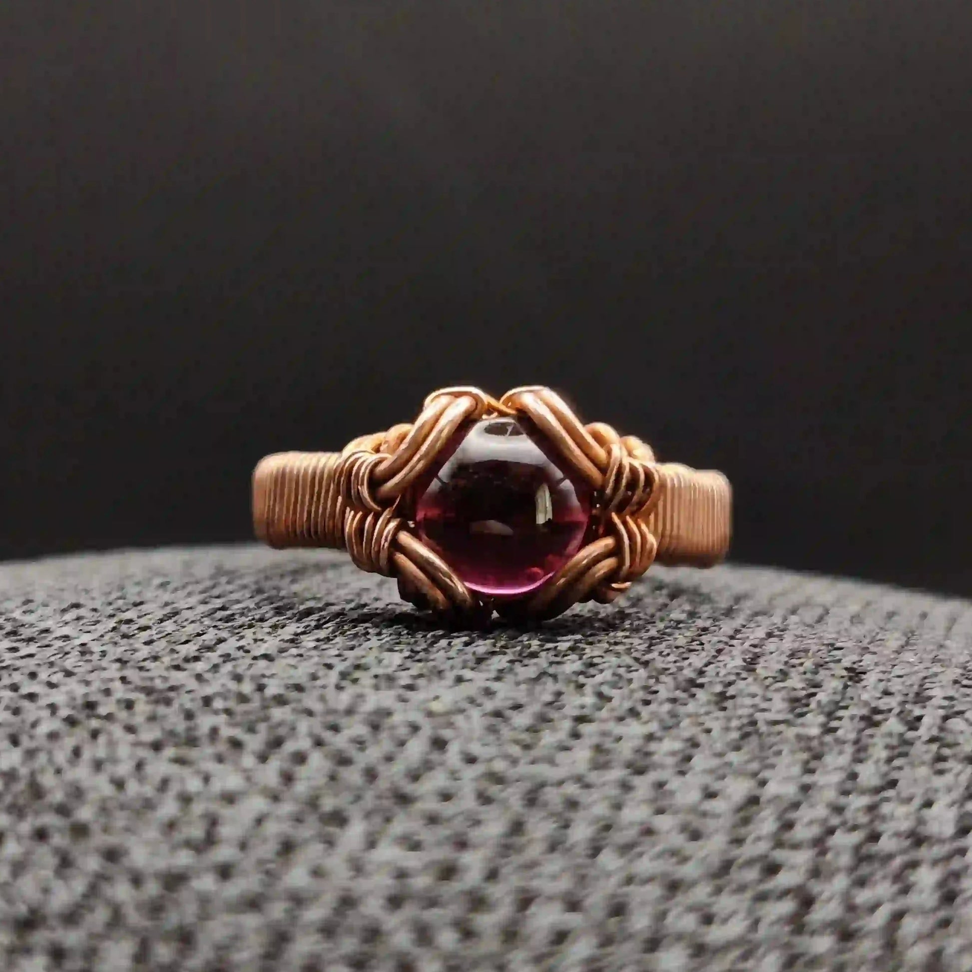 Anamika- Garnet Ring By Sanguine Aura Handcrafted Jewellery
