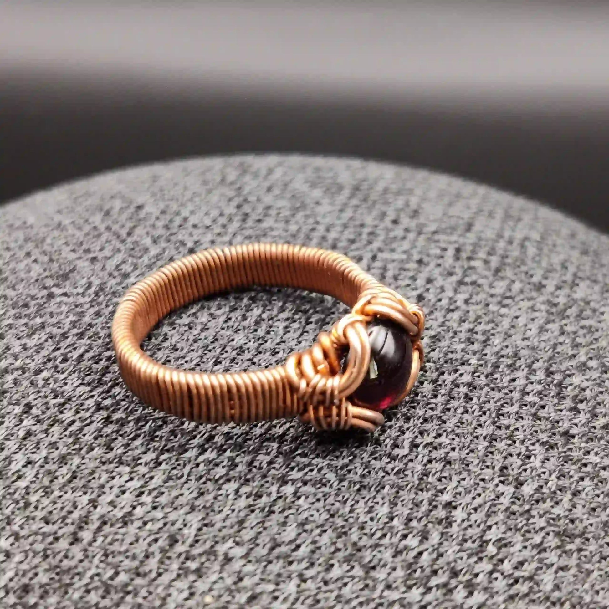 Anamika- Garnet Ring SA3 By Sanguine Aura Handcrafted Jewellery