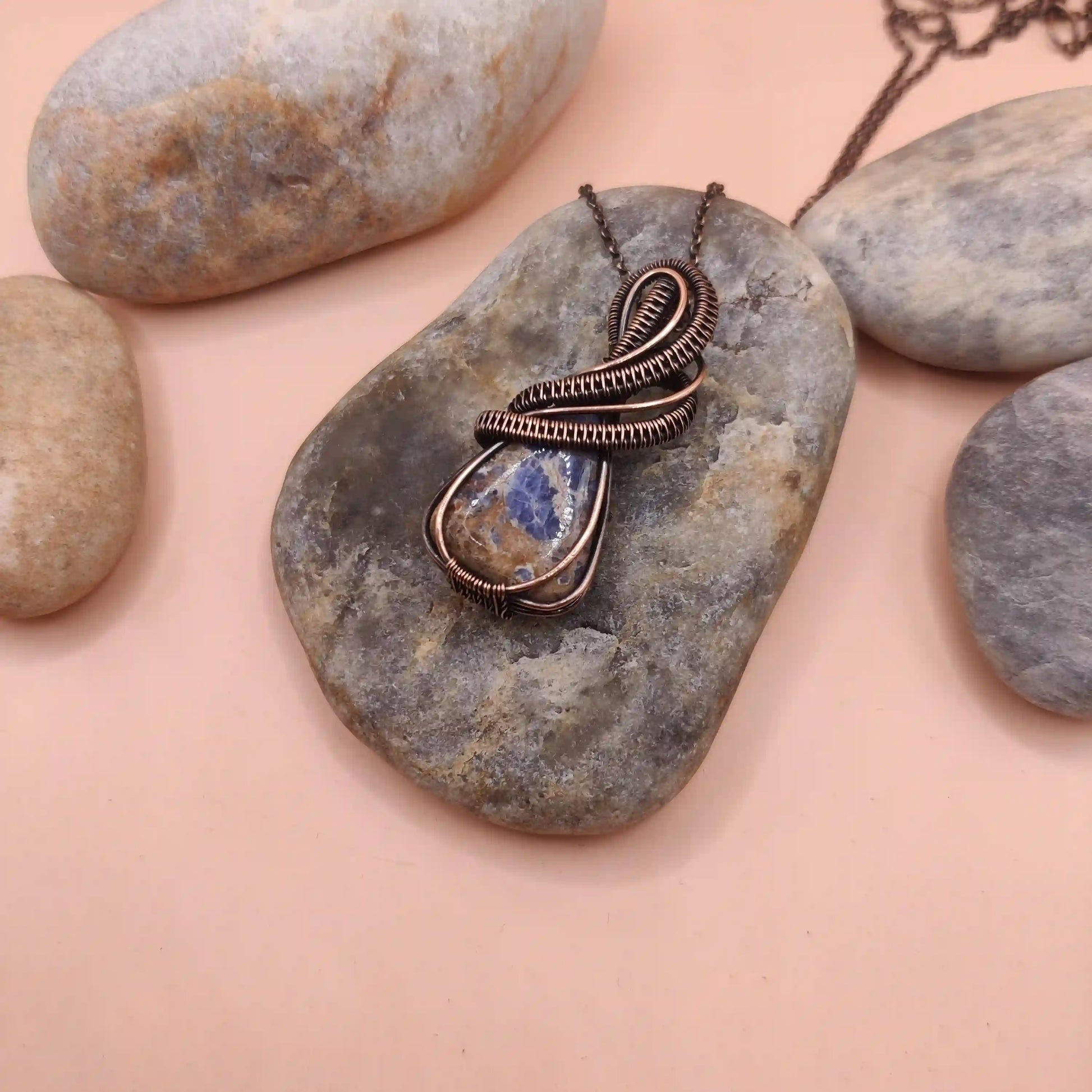 Anushka - Sodalite Necklace By Sanguine Aura Handcrafted Jewellery