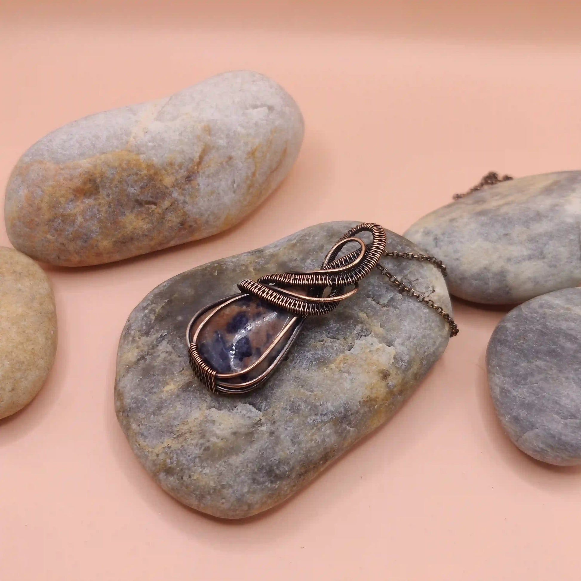 Anushka - Sodalite Necklace SA6 By Sanguine Aura Handcrafted Jewellery