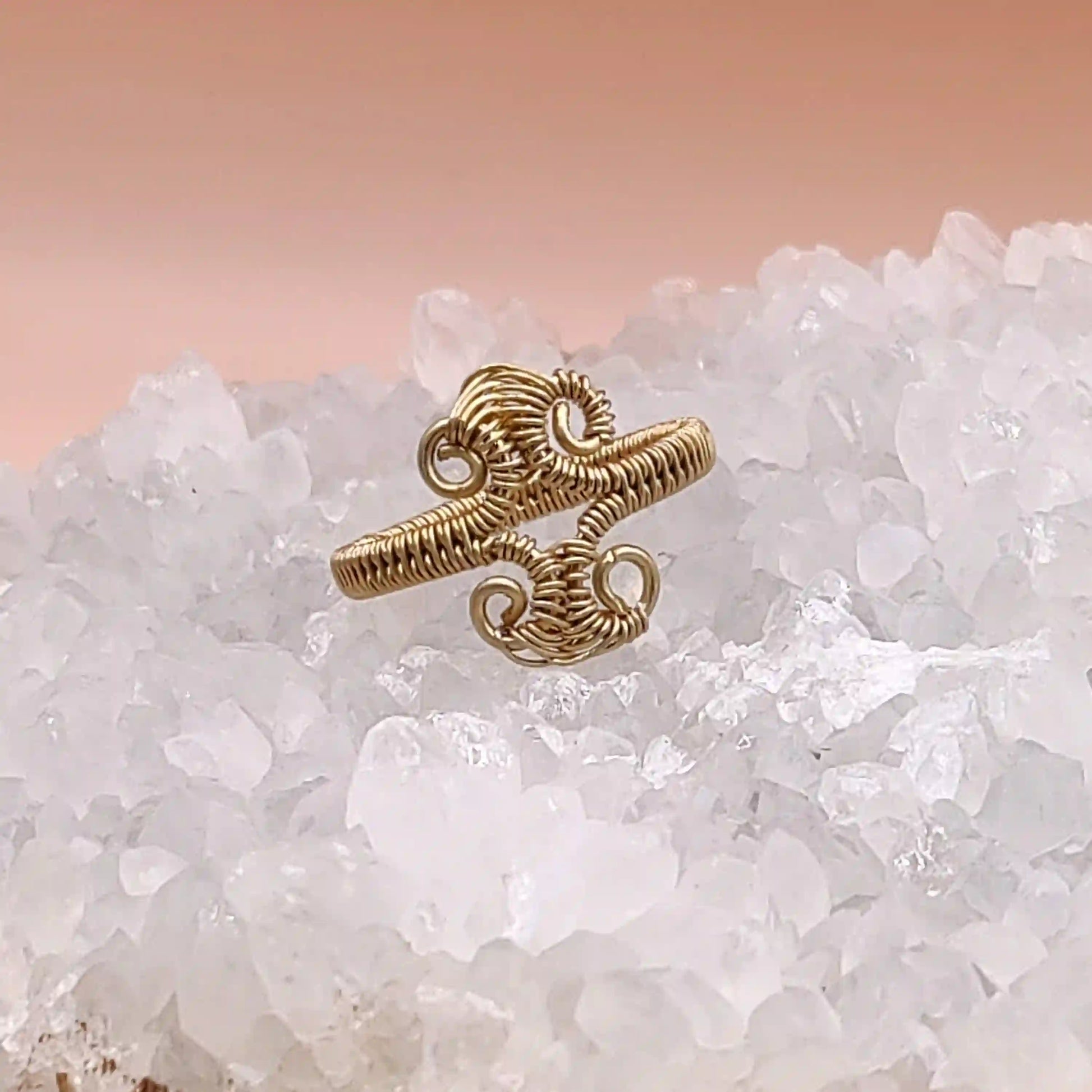 Arya - Brass Ring SA2 By Sanguine Aura Handcrafted Jewellery