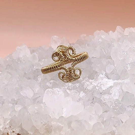 Arya - Brass Ring SA2 By Sanguine Aura Handcrafted Jewellery