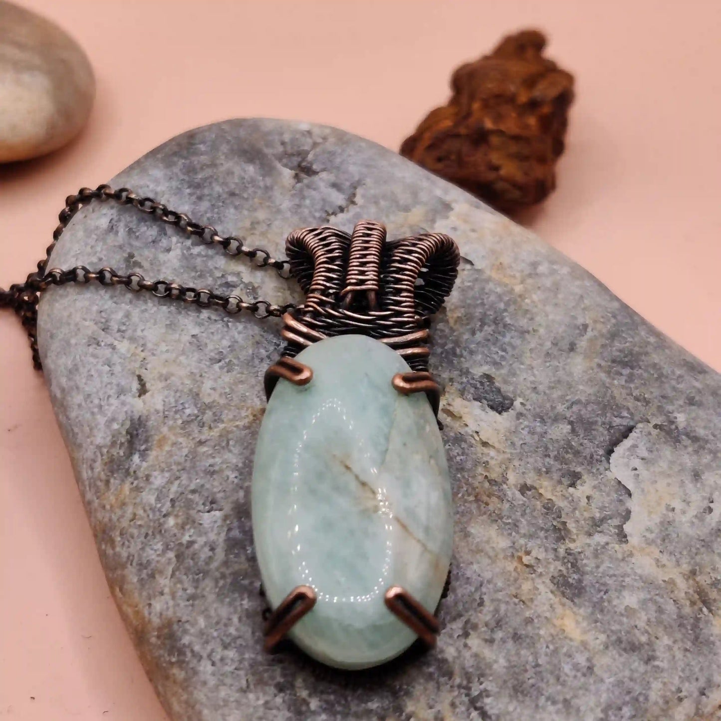 Chaitya_Amazonite_Necklace_002 By Sanguine Aura Handcrafted Jewellery