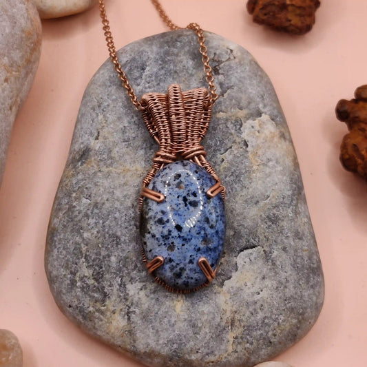 Chaitya Dumortierite Necklace SA2By Sanguine Aura Handcrafted Jewellery