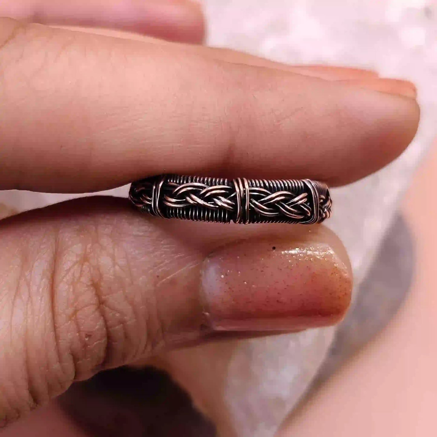 Charlotte- Rainbow Moonstone Ring SA3 By Sanguine Aura Handcrafted Jewellery