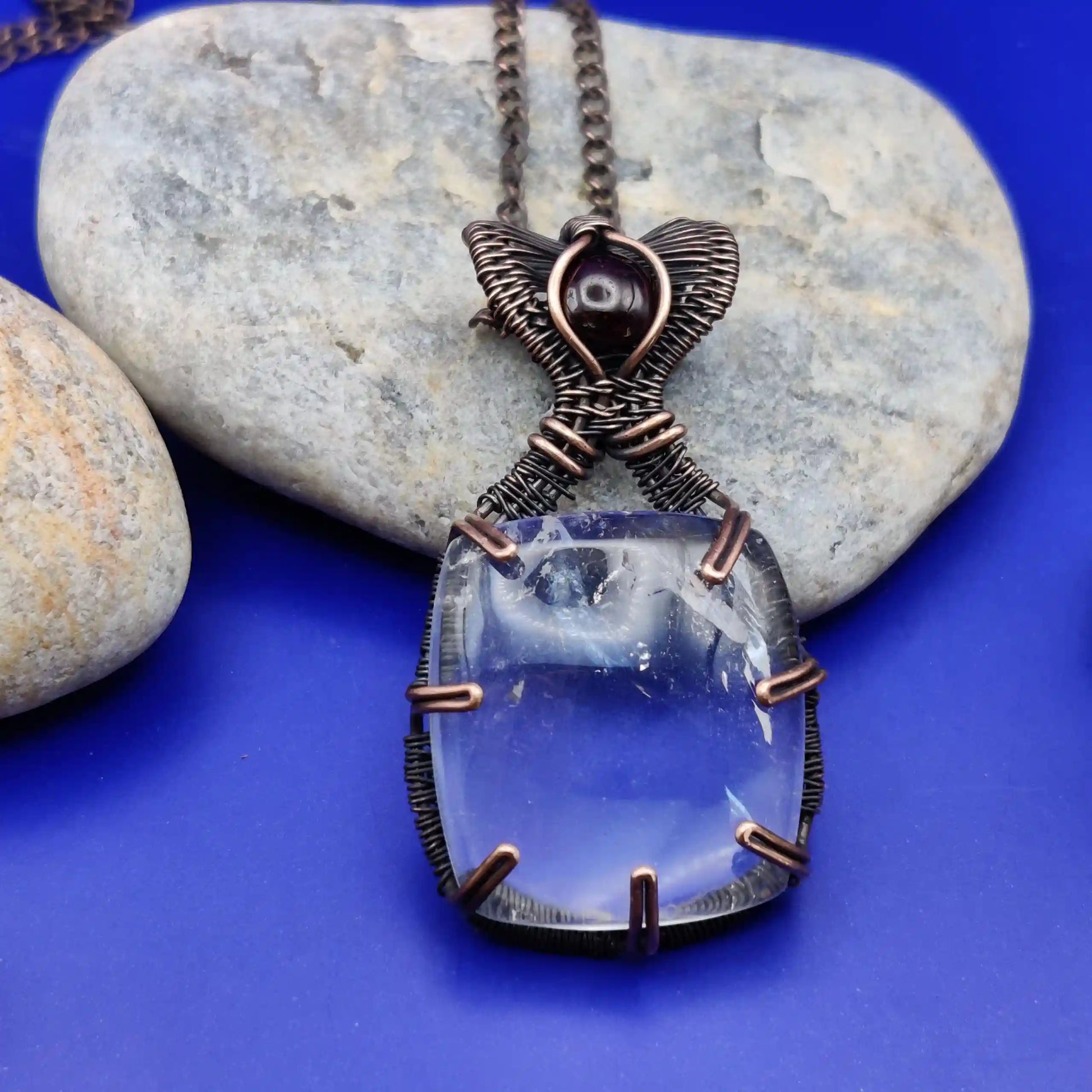 Daiva-Clear_Quartz_And_Garnet_Necklace-001 By Sanguine Aura Handcrafted Jewellery