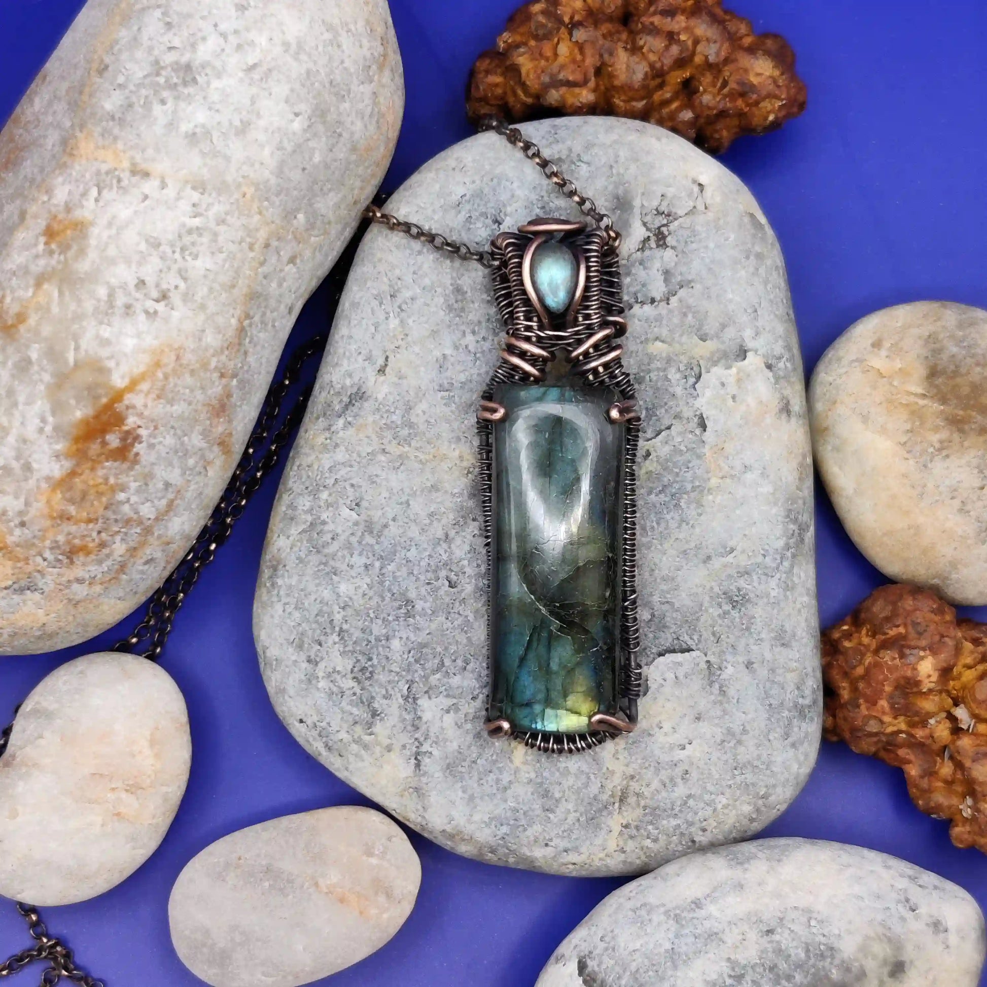 Daiva- Labradorite Necklace 002 By Sanguine Aura Handcrafted Jewellery