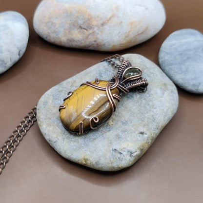 Daiva - Tiger's Eye and Labradorite Necklace SA1 By Sanguine Aura Handcrafted Jewellery