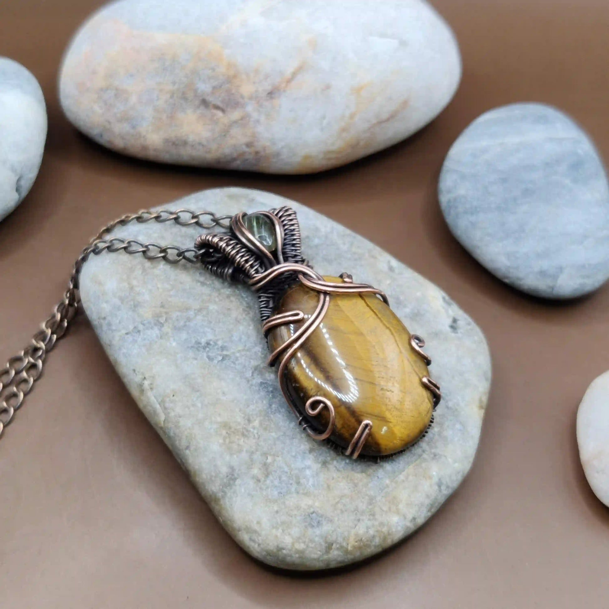 Daiva - Tiger's Eye and Labradorite Necklace SA2 By Sanguine Aura Handcrafted Jewellery