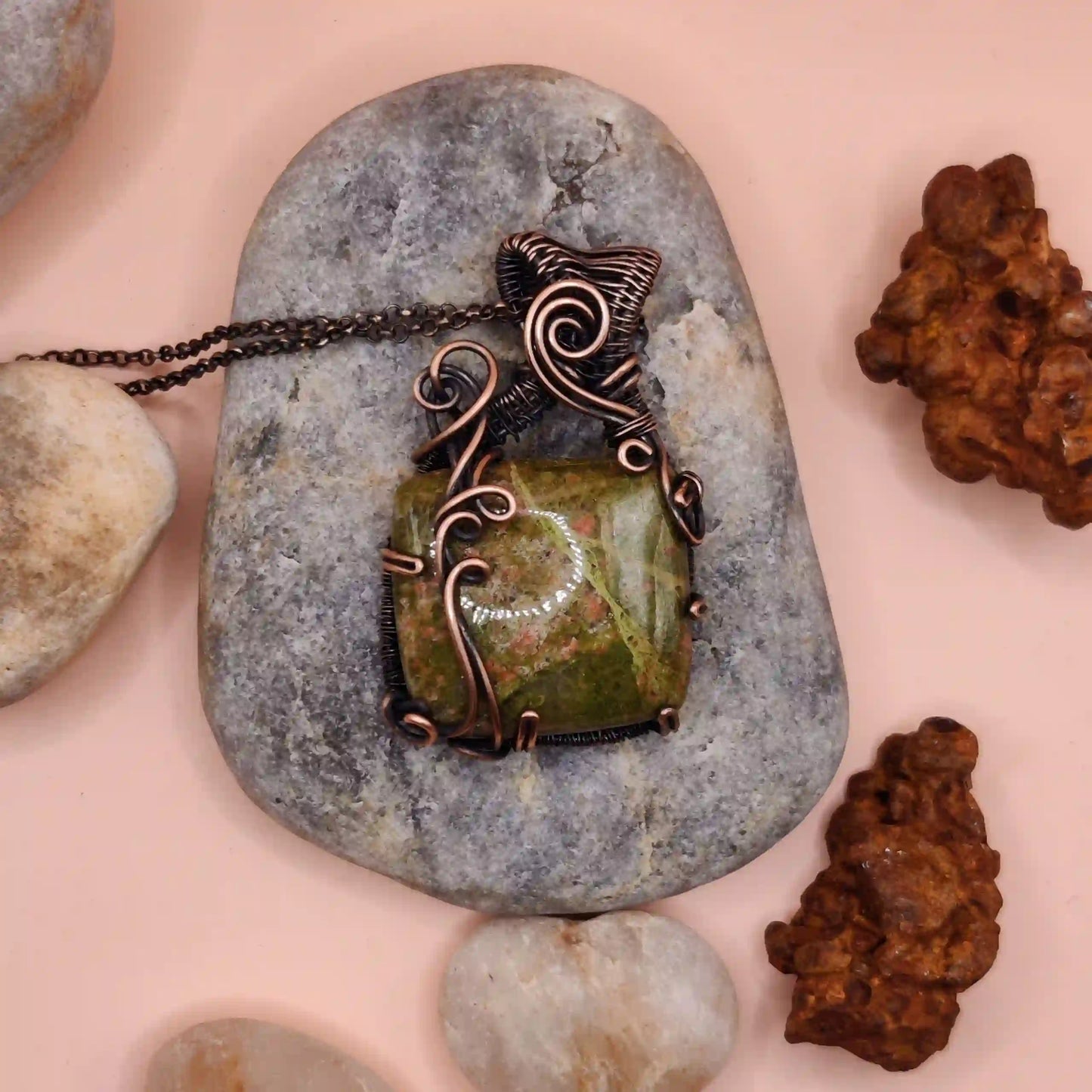 Taara – Unakite Necklace By Sanguine Aura Handcrafted Jewellery