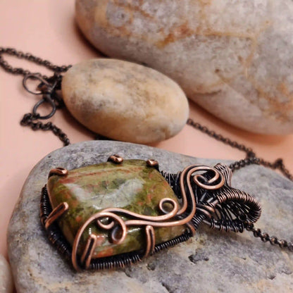 Taara – Unakite Necklace By Sanguine Aura Handcrafted Jewellery