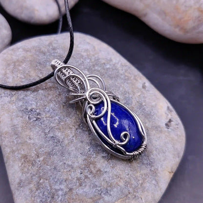 Dakshi  - Lapis Lazuli Necklace SA2 By Sanguine Aura Handcrafted Jewellery