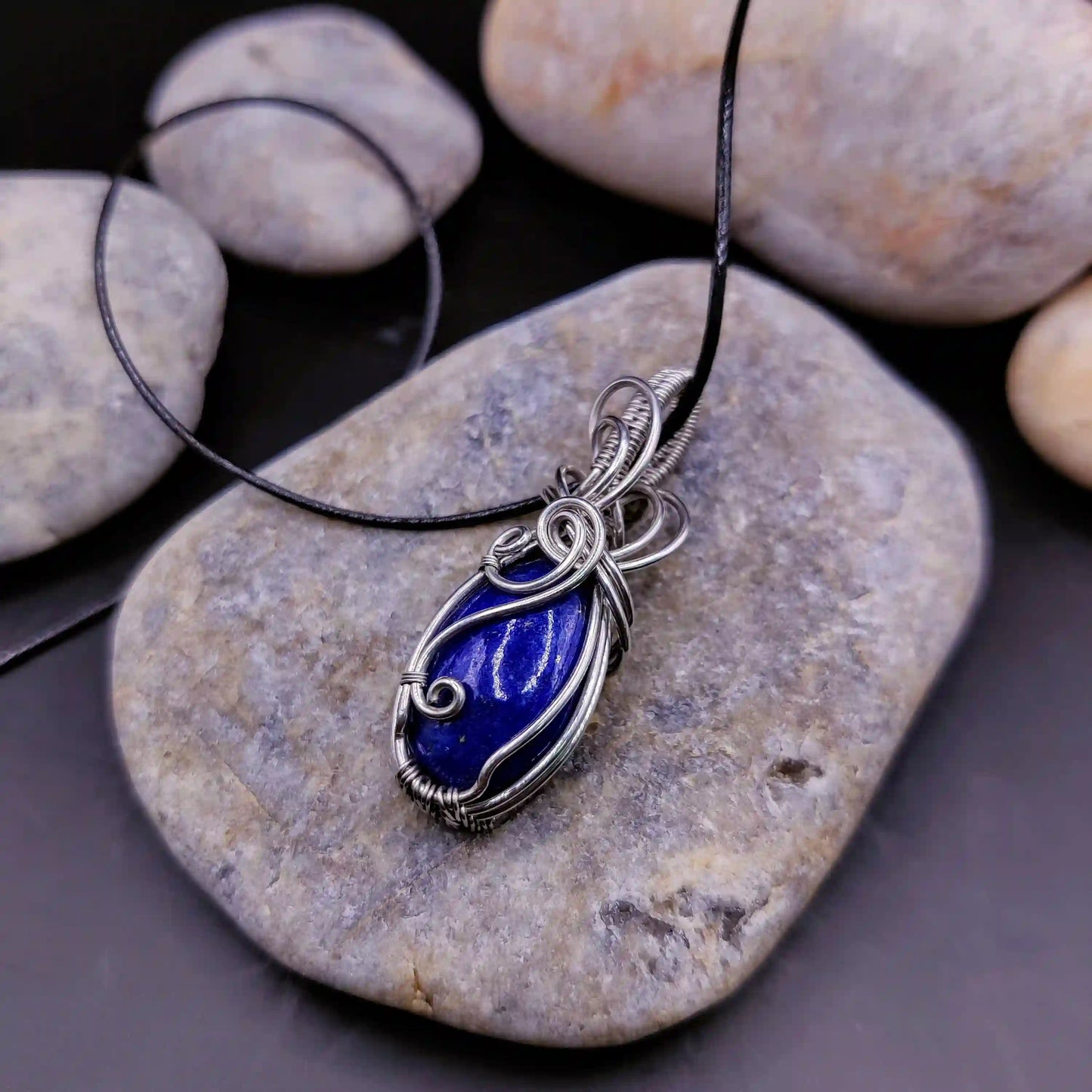 Dakshi  - Lapis Lazuli Necklace SA3 By Sanguine Aura Handcrafted Jewellery