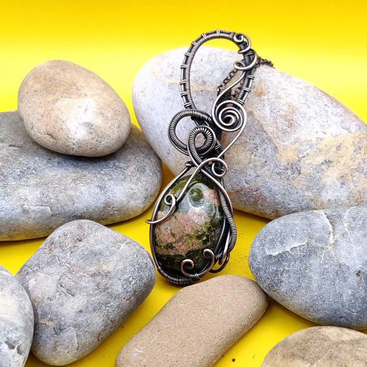 Ekaa_Unakite_Necklace-_002 By Sanguine Aura Handcrafted Jewellery