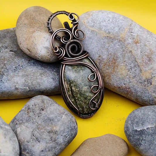 Ekaa_Unakite_Necklace-_004 By Sanguine Aura Handcrafted Jewellery
