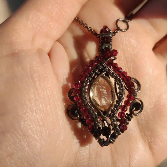 Geetika - Citrine Necklace By Sanguine Aura Handcrafted Jewellery
