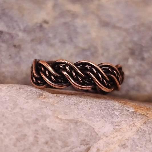 Gorgon - Antiqued Pure Copper Ring SA2 By Sanguine Aura Handcrafted Jewellery